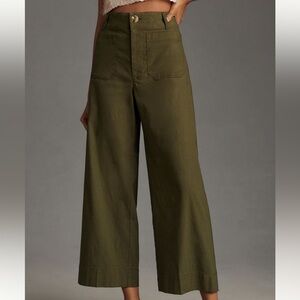 Maeve Colette Cropped Wide-Leg Pants